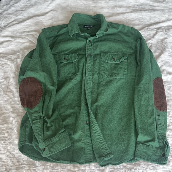 J Crew Mercantile Men’s Green Shirt Large - Picture 3 of 6